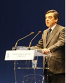 Primer Ministro de Francia, Francois Fillon en la ceremonia de inauguración