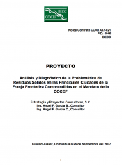 Diagnóstico de la Problemática de Residuos Sólidos en las Principales Ciudades Fronterizas